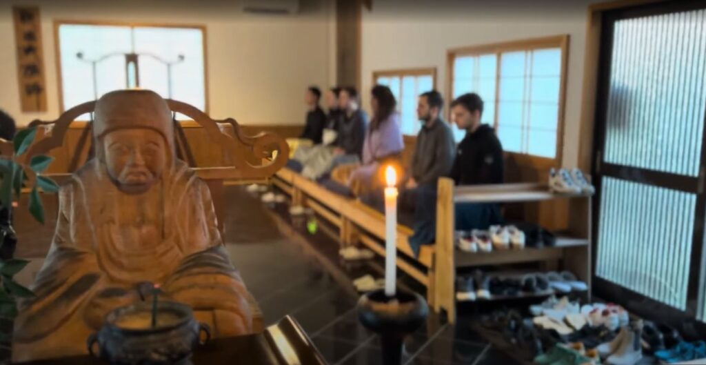 Morning zazen session