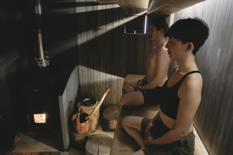 Riverside sauna