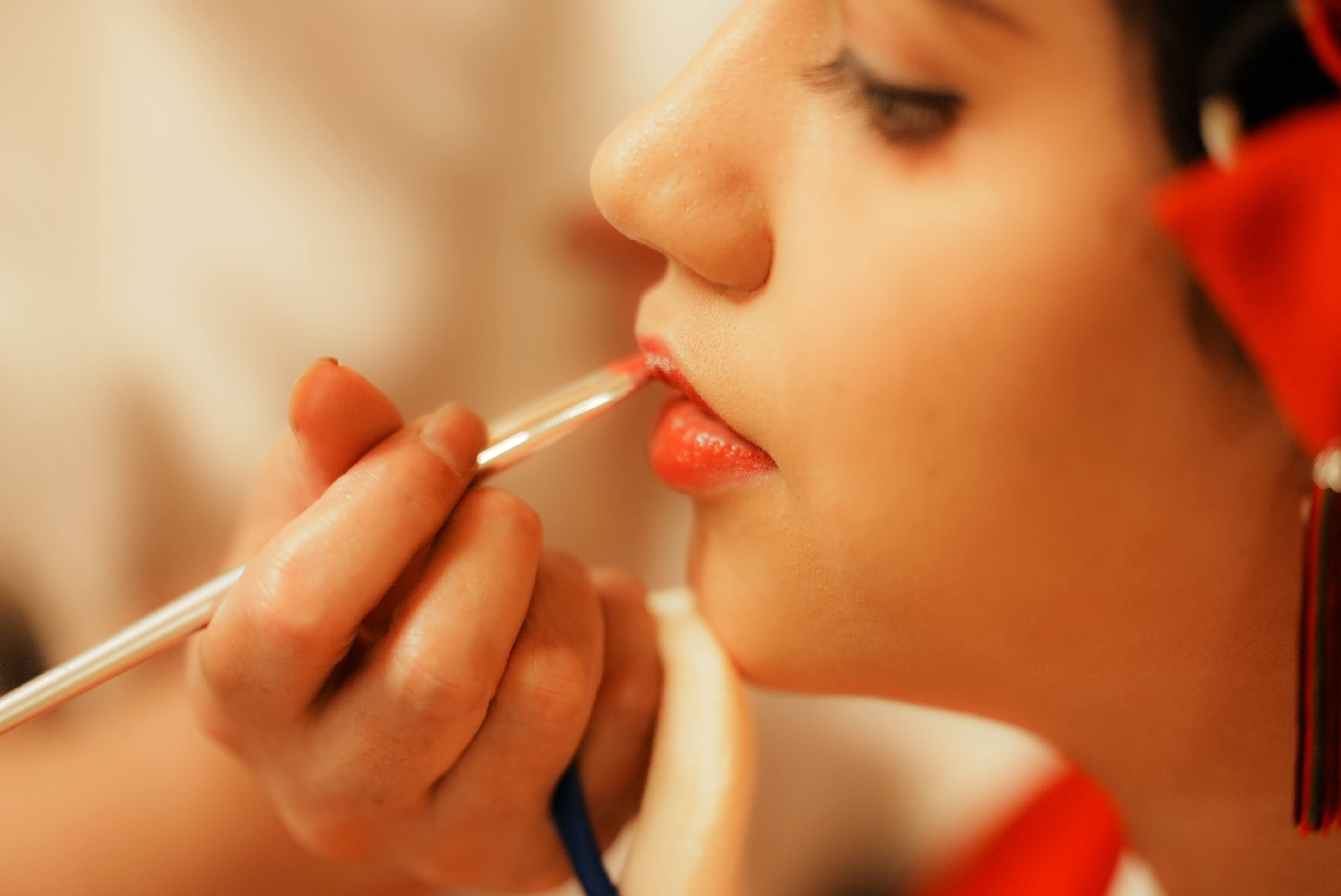 Bridal hair and makeup styling for Japan temple wedding