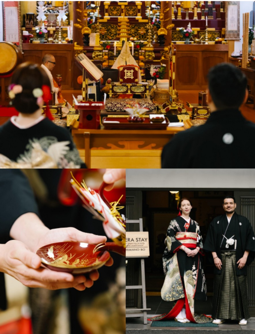 Japan temple wedding ceremony hall - traditional Buddhist wedding venue